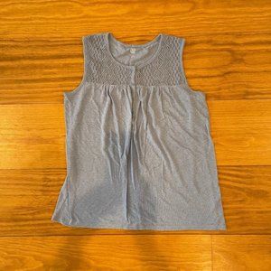 Gap Maternity Linen Sleeveless Shirt Half Buttoned Up